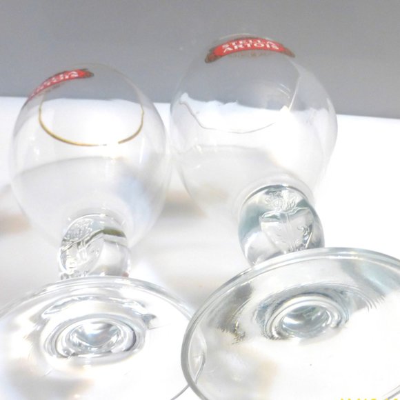 BX63 PAIR of STELLA ARTOIS Beer Glasses Belgian Brand Lager Woodbine Racetrack - Picture 3 of 6